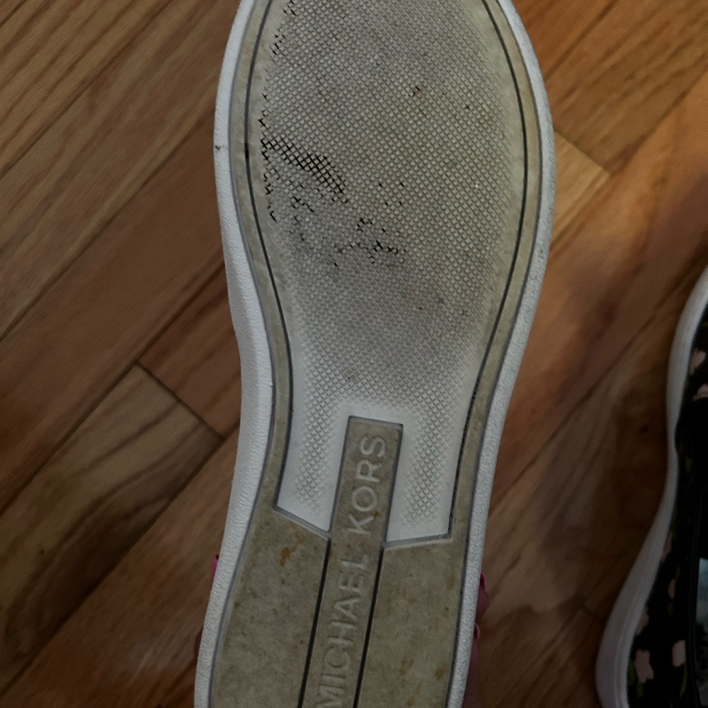 Michael Kors Black Floral Slip-On Sneakers - Picture 2 of 2